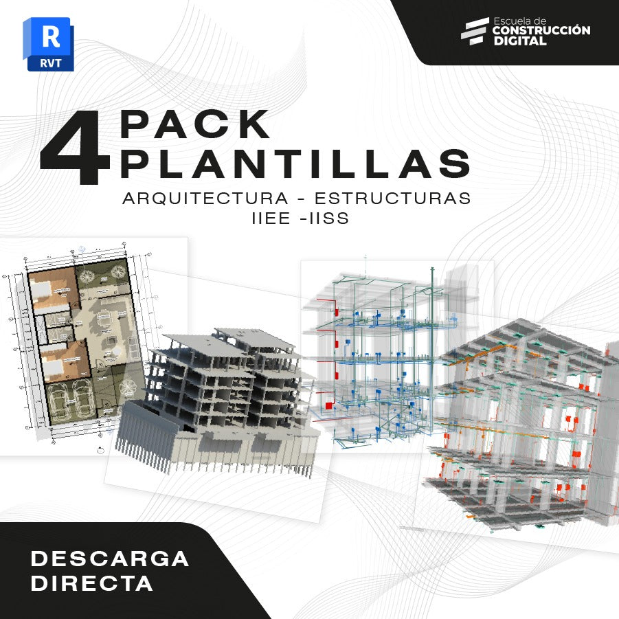 Paquete Plantillas Vivienda | Arquitectura, Estructuras, Sanitarias y Eléctricas